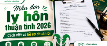 Mẫu đơn ly hôn thuận tình 2026 Cách viết và hồ sơ chuẩn bị